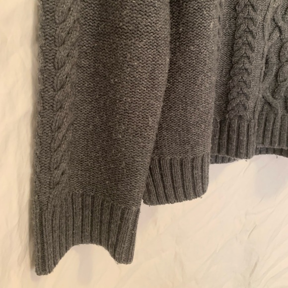 Joie Viviam Fringe Knit Wool/Cashmere Blend Turtleneck Cableknit Sweater - Picture 6 of 16